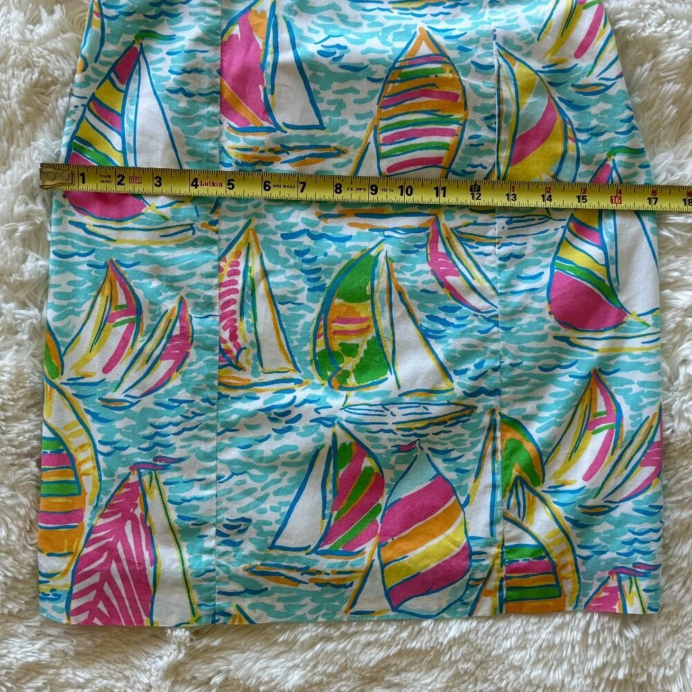 🎉HP🎉 Lilly Pulitzer Size 00 You Gotta Regatta Sailboats Strapless Franco Dress - Picture 8 of 16